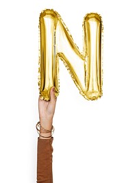 Capital letter N yellow balloon