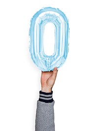 Capital letter O blue balloon