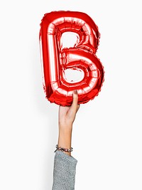 Capital letter B red balloon