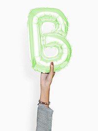 Capital letter B green balloon