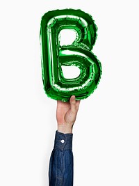 Capital letter B green balloon