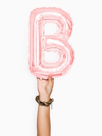 Capital letter B pink balloon