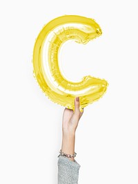 Capital letter C yellow balloon