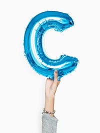 Capital letter C blue balloon