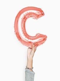 Capital letter C pink balloon