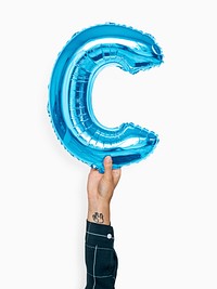 Capital letter C blue balloon