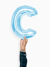 Capital letter C blue balloon