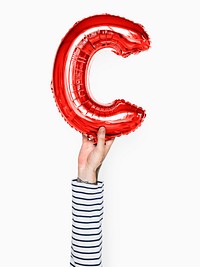 Capital letter C red balloon
