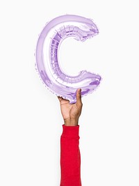 Capital letter C purple balloon