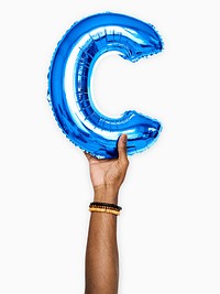 Capital letter C blue balloon