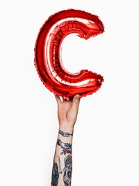 Capital letter C red balloon