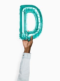 Capital letter D green balloon