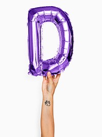 Capital letter D purple balloon<br />