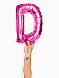 Capital letter D pink balloon