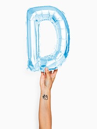 Capital letter D blue balloon