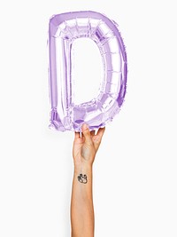 Capital letter D purple balloon<br />
