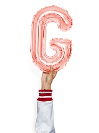 Capital letter G pink balloon