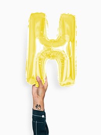 Capital letter H yellow balloon