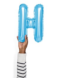 Capital letter H blue balloon