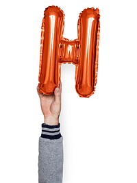 Capital letter H orange balloon