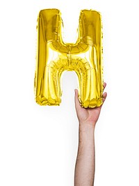 Capital letter H yellow balloon