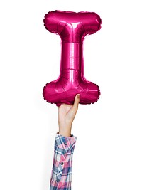 Capital letter I pink balloon