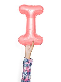 Capital letter I pink balloon