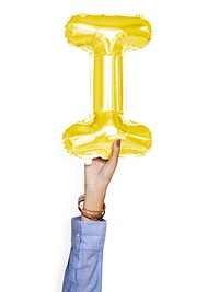 Capital letter I yellow balloon