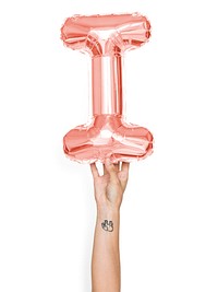 Capital letter I pink balloon