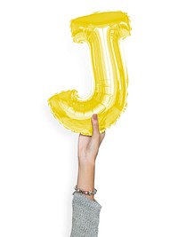 Capital letter J yellow balloon