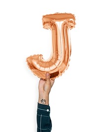 Capital letter J orange balloon