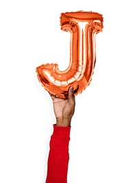 Capital letter J orange balloon