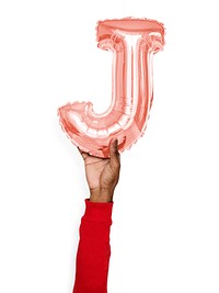 Capital letter J pink balloon
