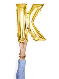 Capital letter K yellow balloon