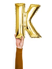 Capital letter K yellow balloon