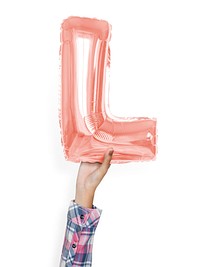 Capital letter L pink balloon