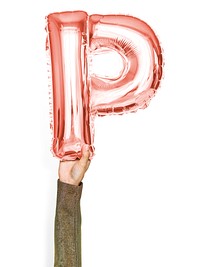 Capital letter P pink balloo