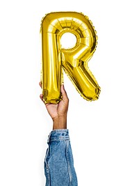 Capital letter R yellow balloon