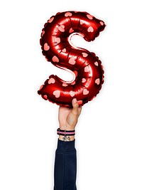 Capital letter S red balloon
