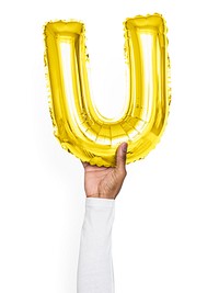 Capital letter U yellow balloon