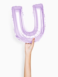 Capital letter U purple balloon