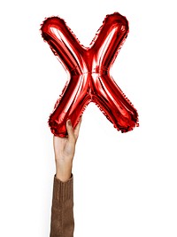 Capital letter X red balloon