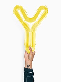 Capital letter Y yellow balloon