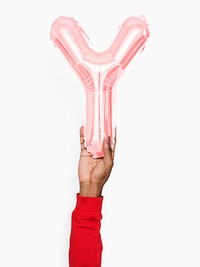 Capital letter Y pink balloon