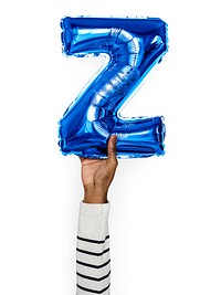 Capital letter Z blue balloon