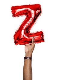 Capital letter Z red balloon