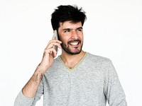 Portrait of a man using a phone