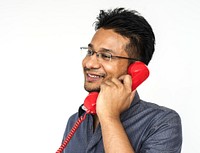 Portrait of a man on the phone