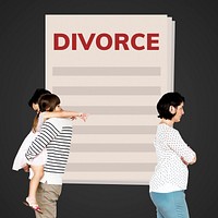 Divided family getting a divorce