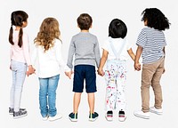 Group of kids holding hands